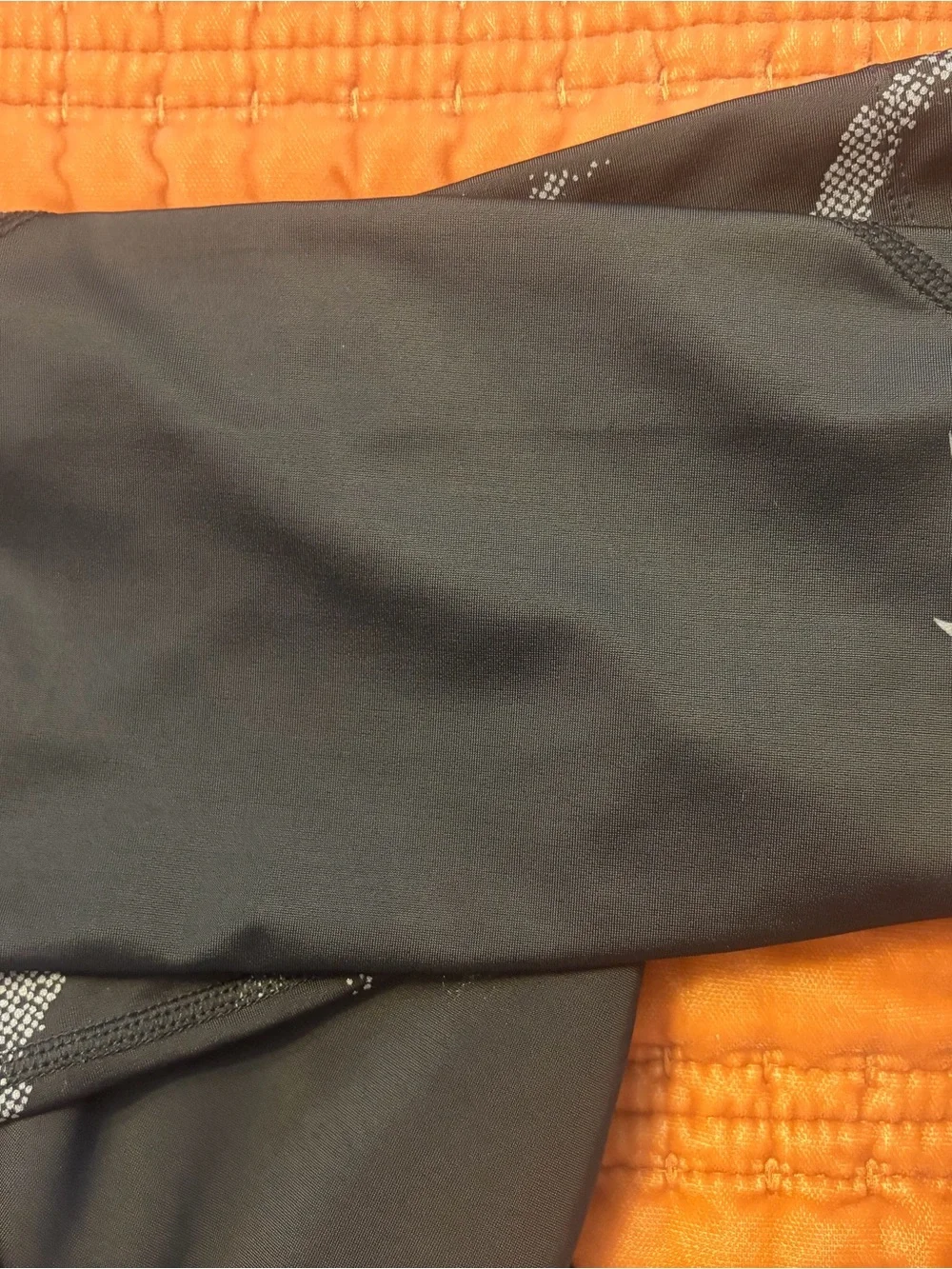 Nike Black Leggings with Silver Reflective Graphic Accents